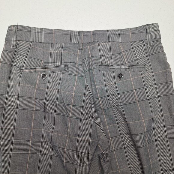 Lee Womens Straight Leg Pants Mid Rise Flex Motion Business Womens 10 Gray Plaid - Picture 7 of 8